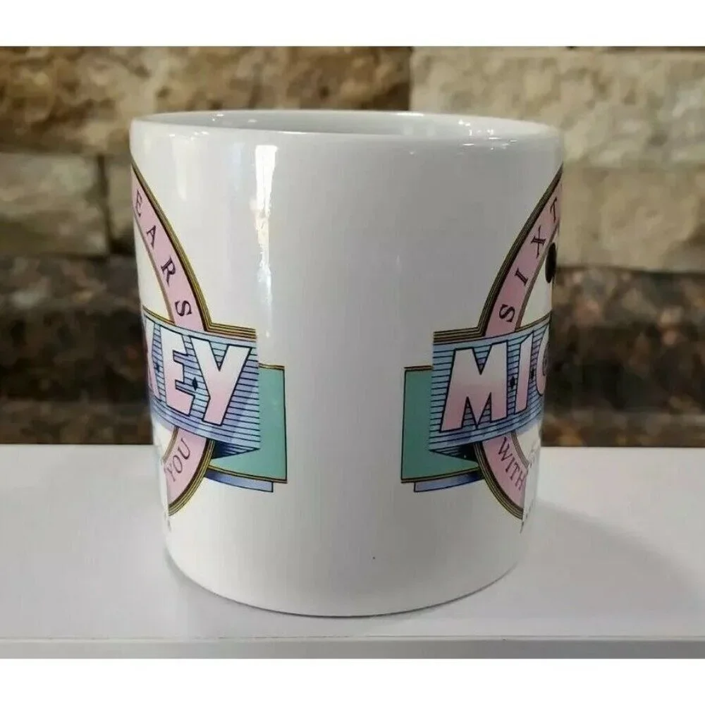 Vintage 1988 Mickey Mouse-Walt Disney Company “60 Years With You” Coffee Mug!